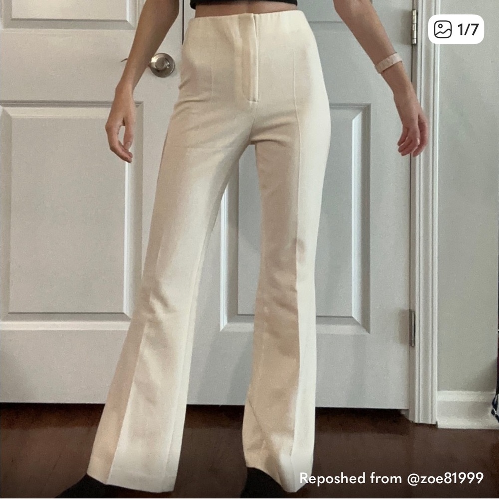 RARE Zara Flare Trousers / flares / light pink trousers / Zara wide leg